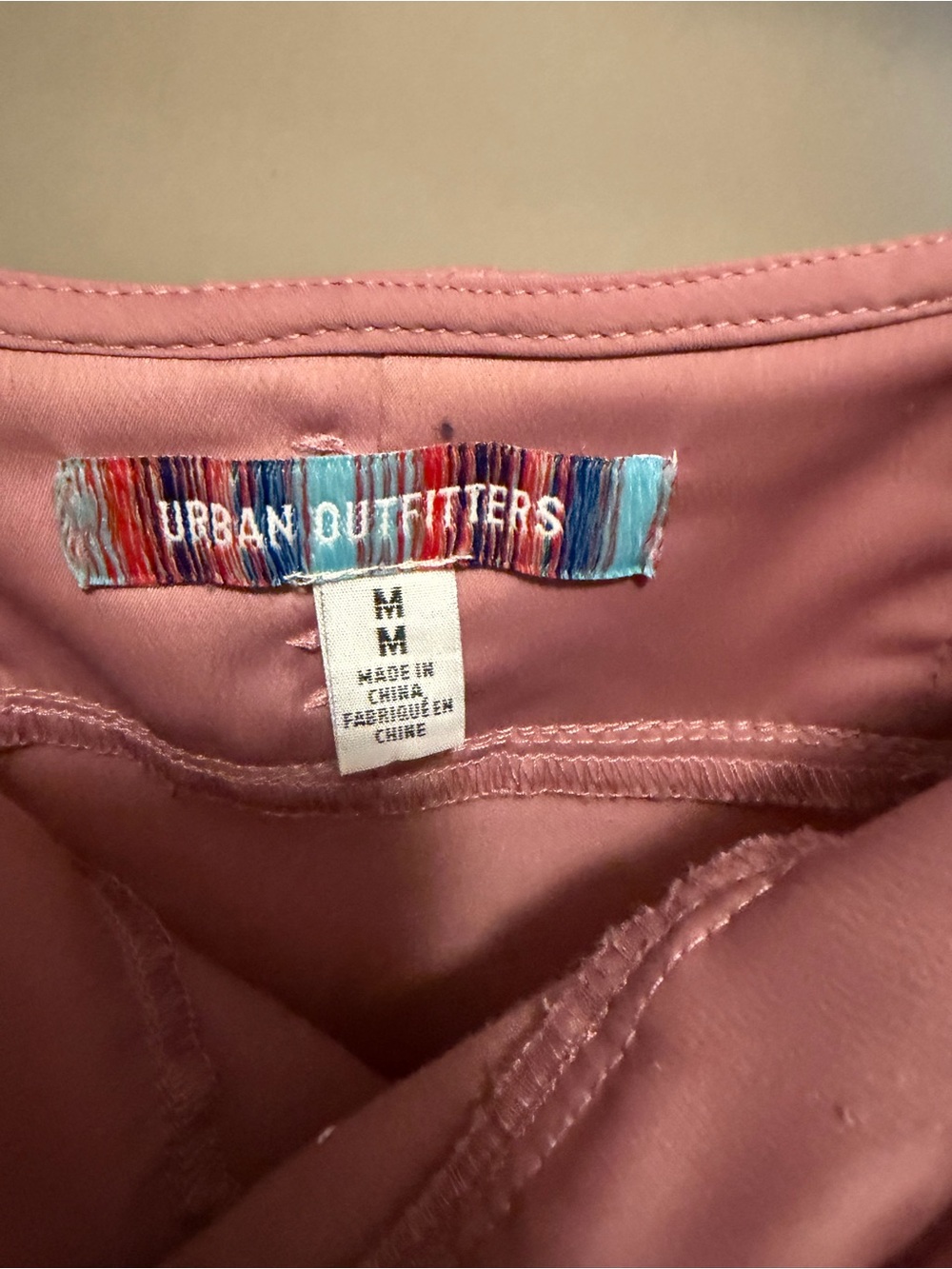 Urban Outfitters Pink Satin Lace-Trim Chemise - Picture 3 of 3